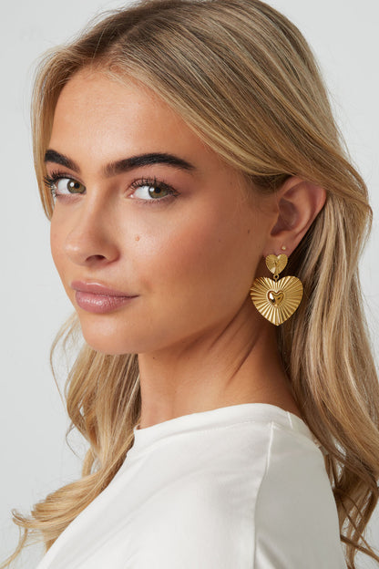 Edelstahl Tropfen Ohrringe Herz Casual Täglich Einfache Serie frauen schmuck
