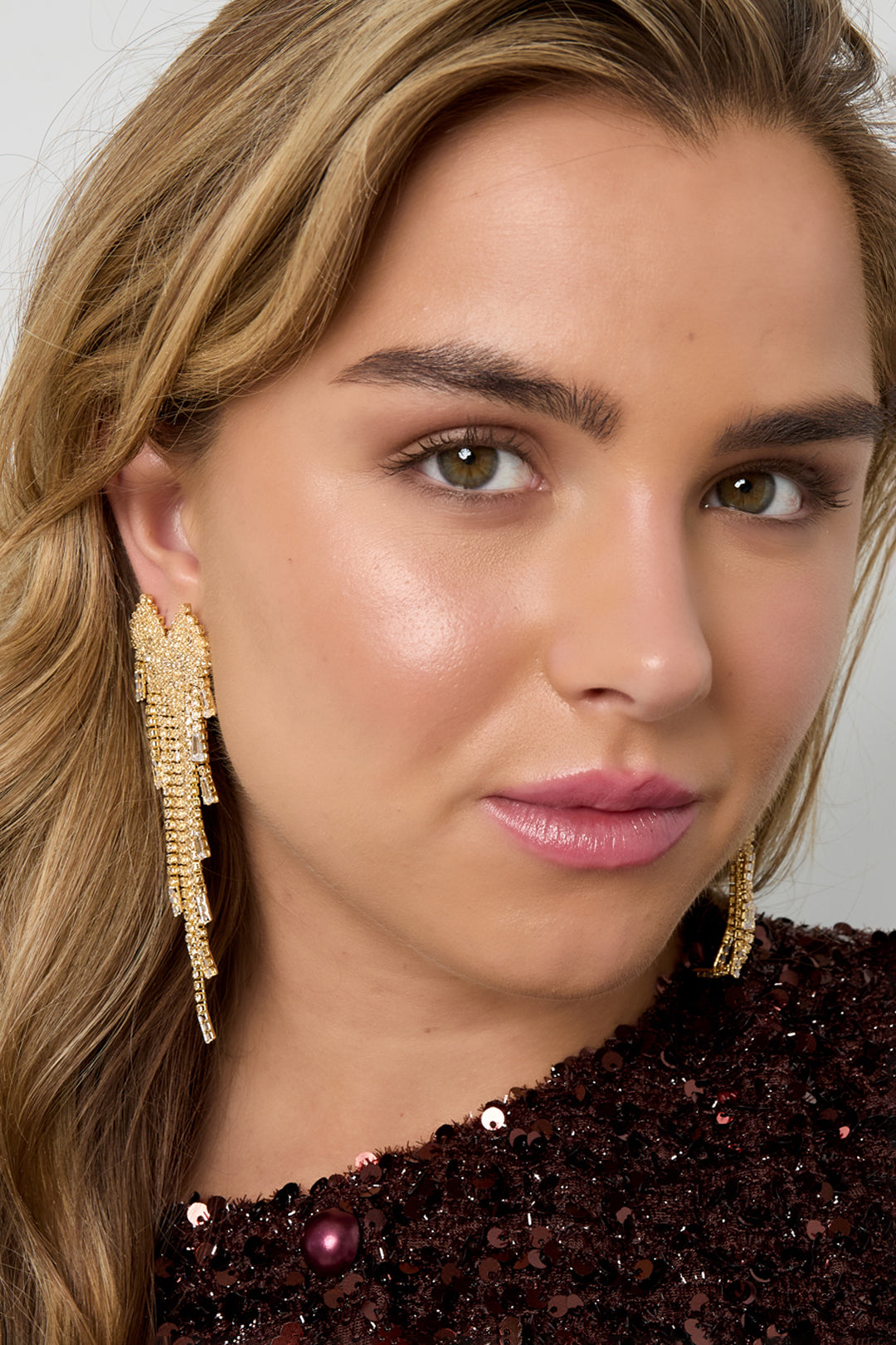 damen ohrringe baumeln zirkon | kupfer | gold & silber