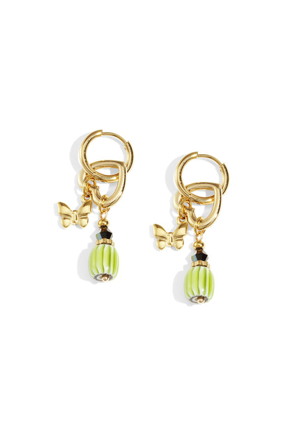 Damen Ohrringe Schmetterling & Herz | Edelstahl | Gold & Silber