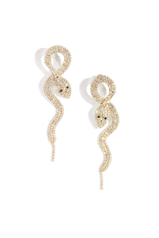 Damen Ohrhaenger Schlange | Kupfer | Gold & Silber