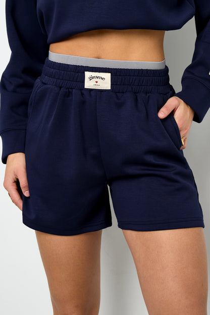 Damen Shorts Gestrickt Elegant | Polyester | Dunkelbraun