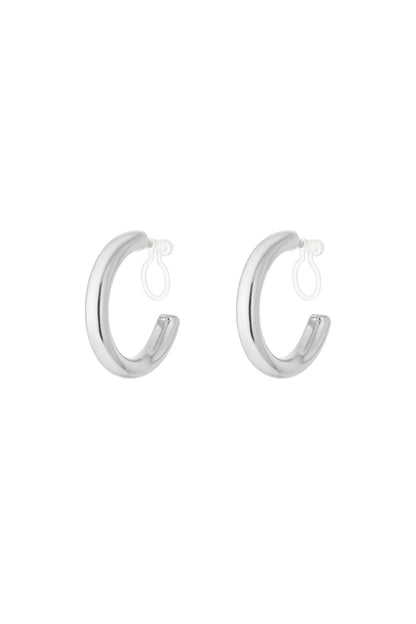 Damen Creolen Clip Vergoldet | Edelstahl | Goldfarbe