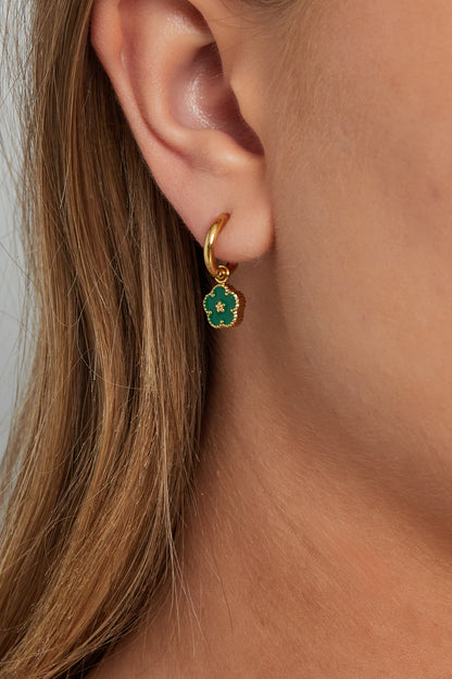 Damen Ohrstecker Emaille Blume | Edelstahl | Rosa & Gelb