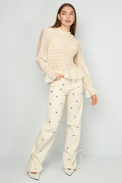 Damen Top Nylon Vollton | Nylon | Mehrfarbig