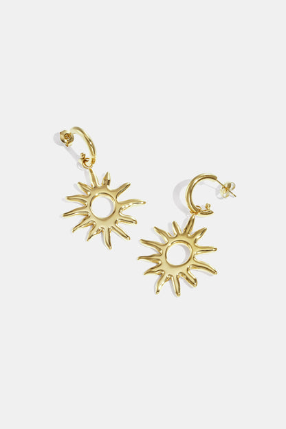 Damen Ohrhänger Sonne Zeitlos | Edelstahl | Goldfarbe & Silberfarbe