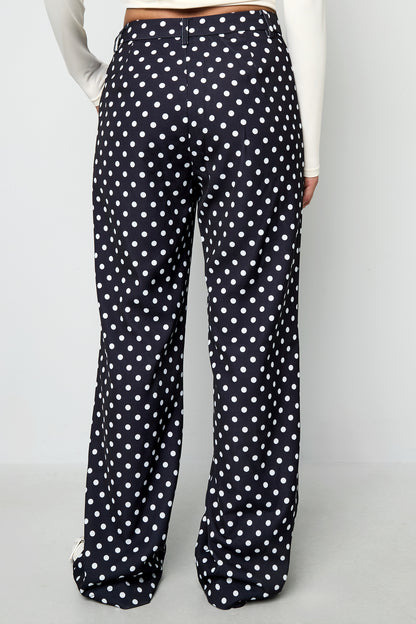 Damen Hose Punkte Muster | Polyester | Mehrfarbig