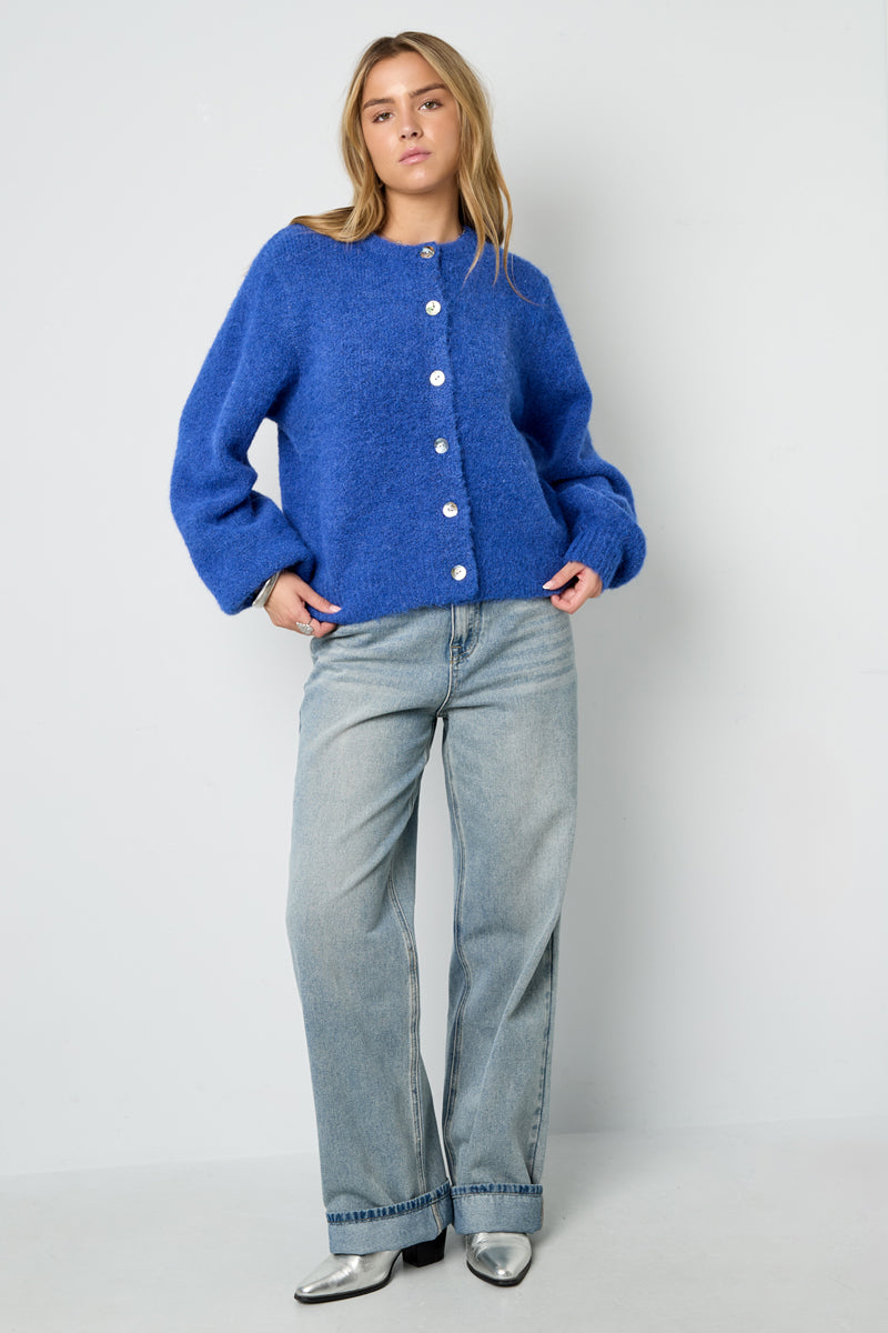 Damen Cardigan Gestrickt Elegant | Polyester | Mehrfarbig
