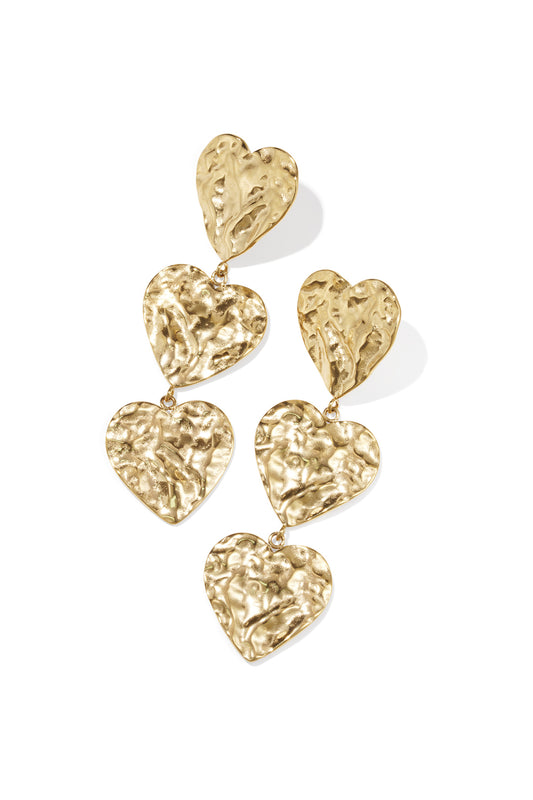 Damen Herzohrringe Romantisch | Edelstahl | Gold & Silber