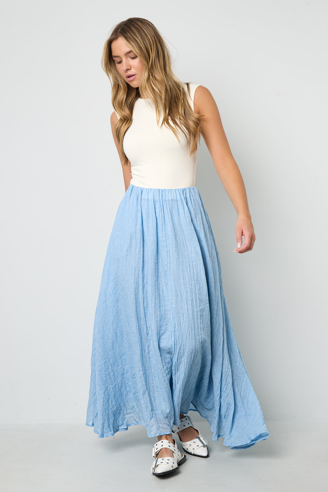 damen maxirock frühling sommer | polyester | mehrfarbig