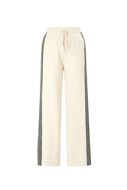 Damen Strickhose Streifen | Baumwollstrick | Mehrfarbig