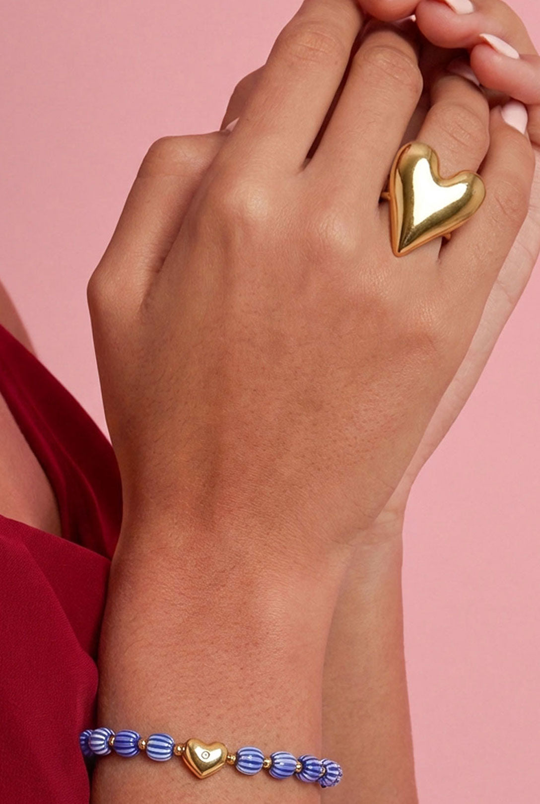 statement-ring mit großem herz