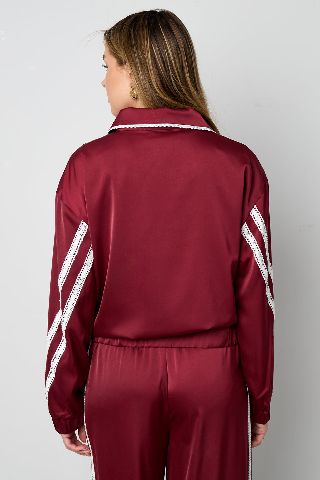 damen jacken set sportlich | farbkontrast | marineblau & rot