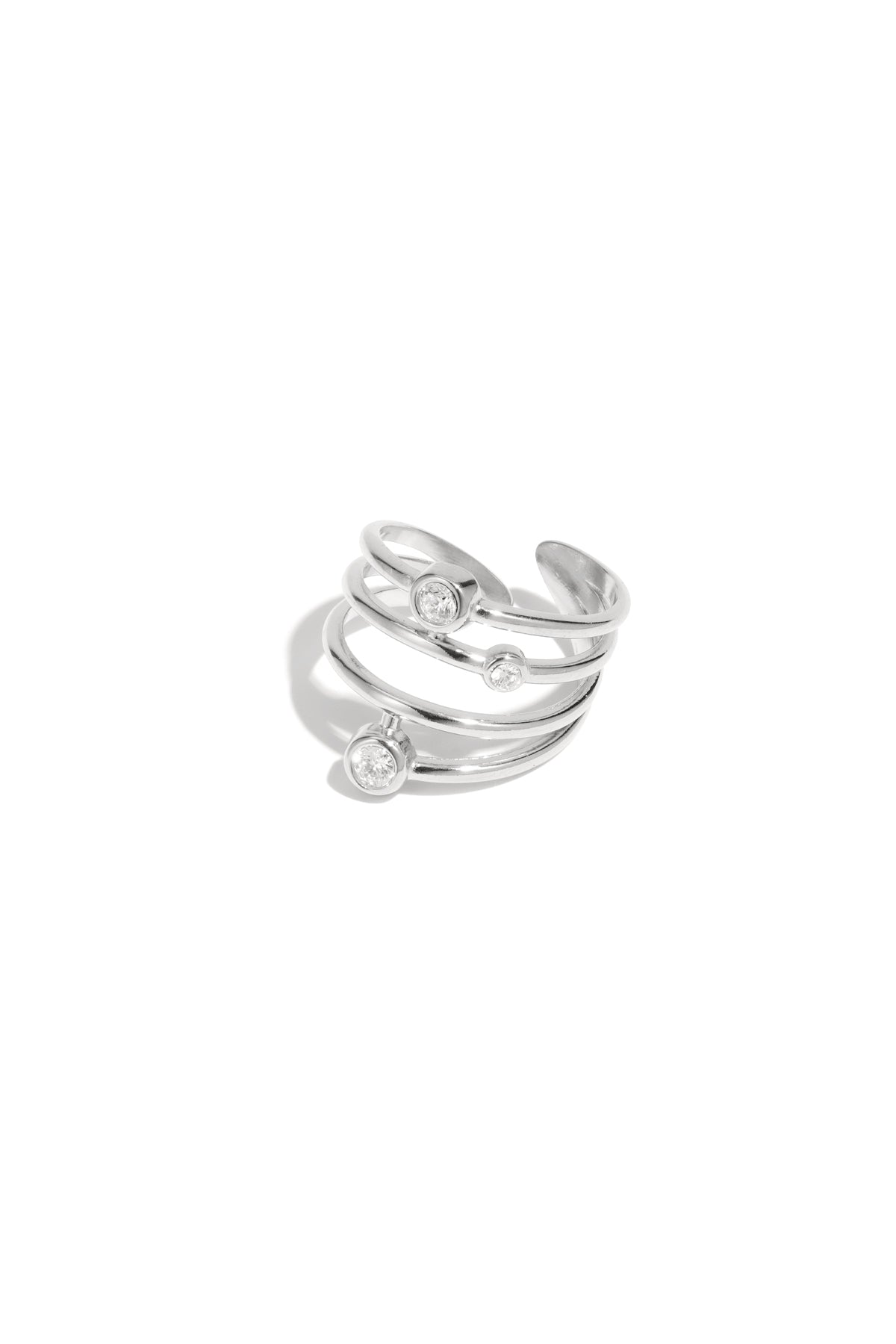 Damen Ring Linien Serie | Edelstahl | Goldfarbe & Silberfarbe