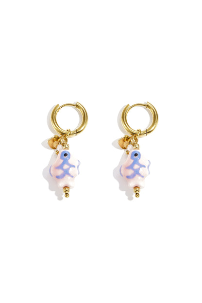 Damen Ohrringe Romantisch Roségold | Edelstahl | Rosa & Orange