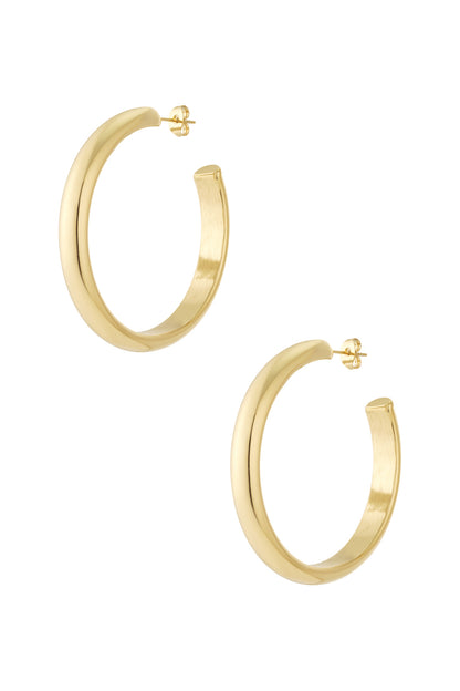 Damen Creolen 14K vergoldet | Edelstahl | Goldfarbe