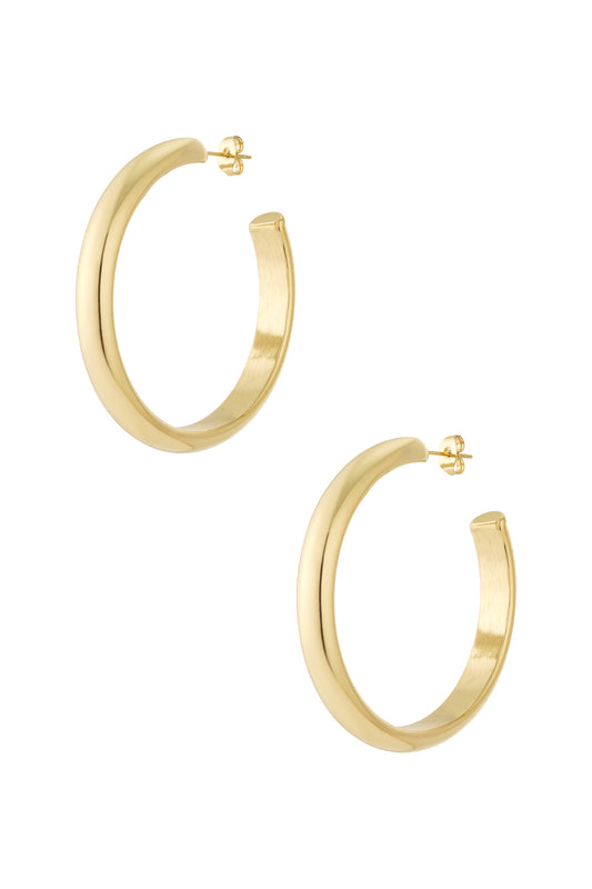 Damen Creolen 14K vergoldet | Edelstahl | Goldfarbe