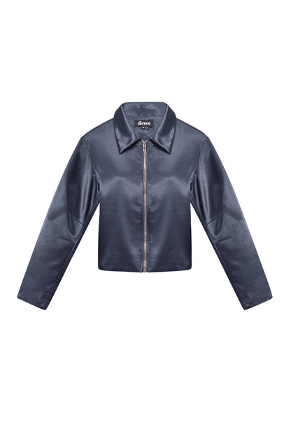 Damen Jacke Vollton | Herbst Winter | Dunkelblau & Purpur