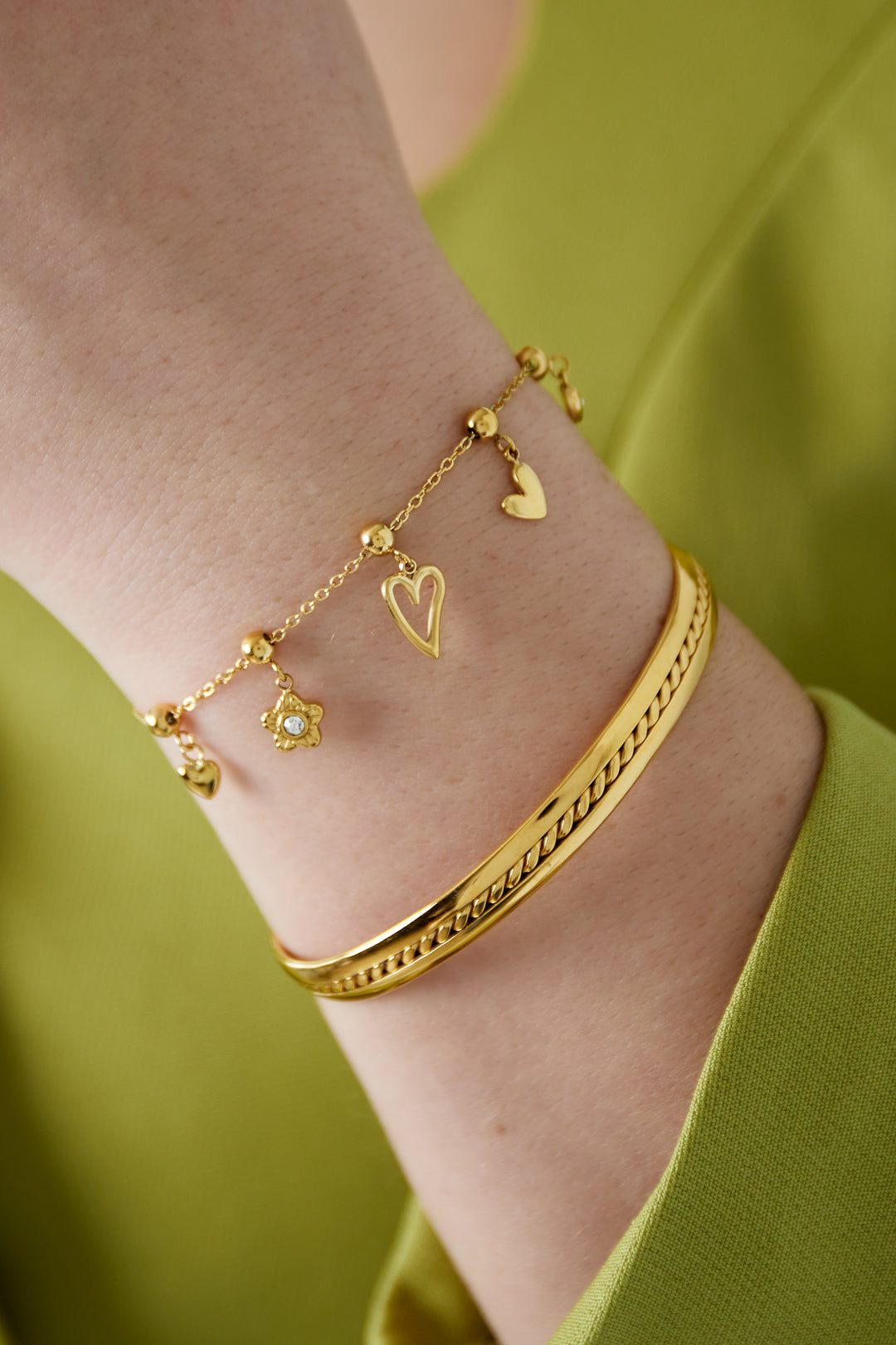 adore charms armband - goldfarben
