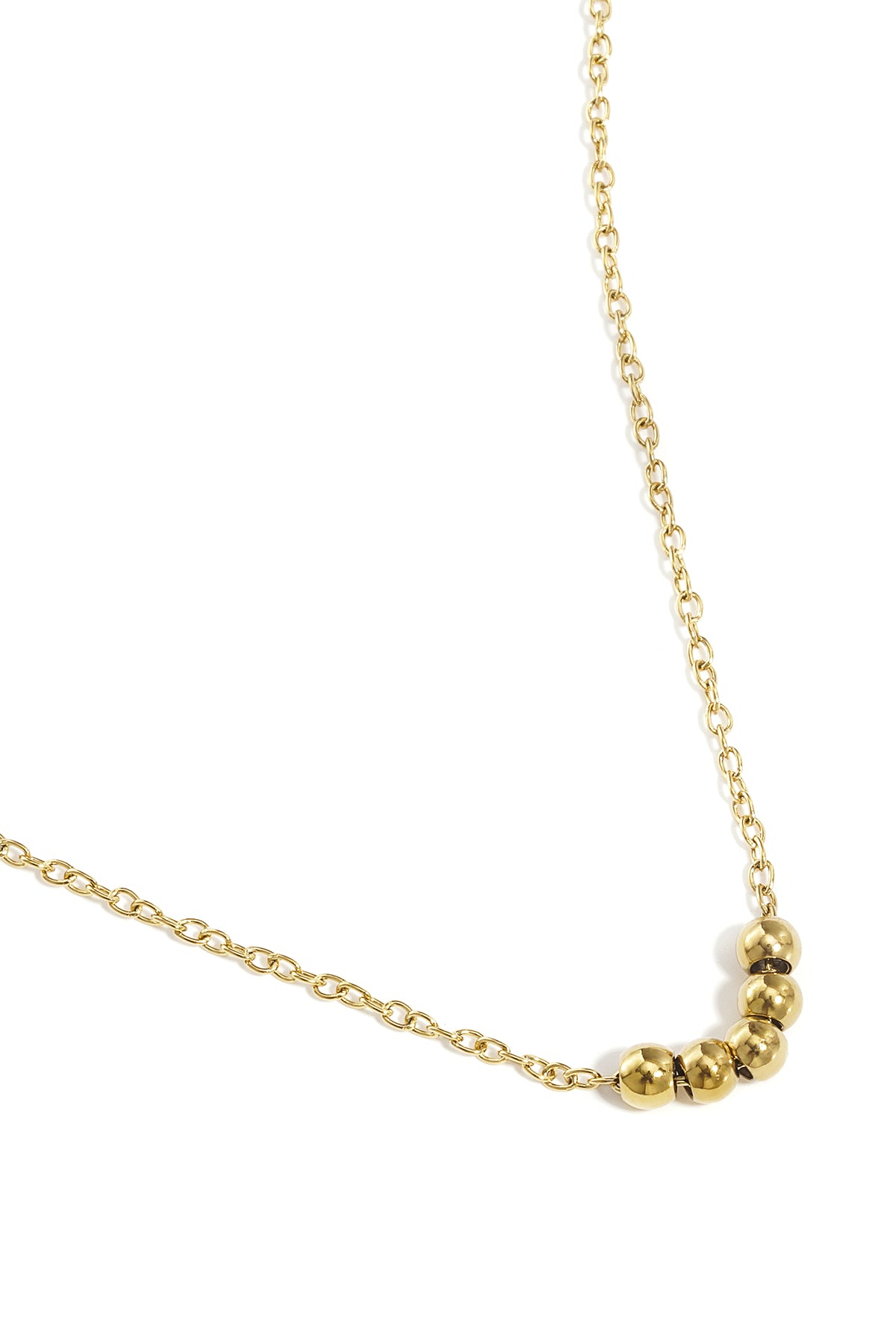 damen kugelkette schlüsselbein | edelstahl | goldfarbe & silberfarbe