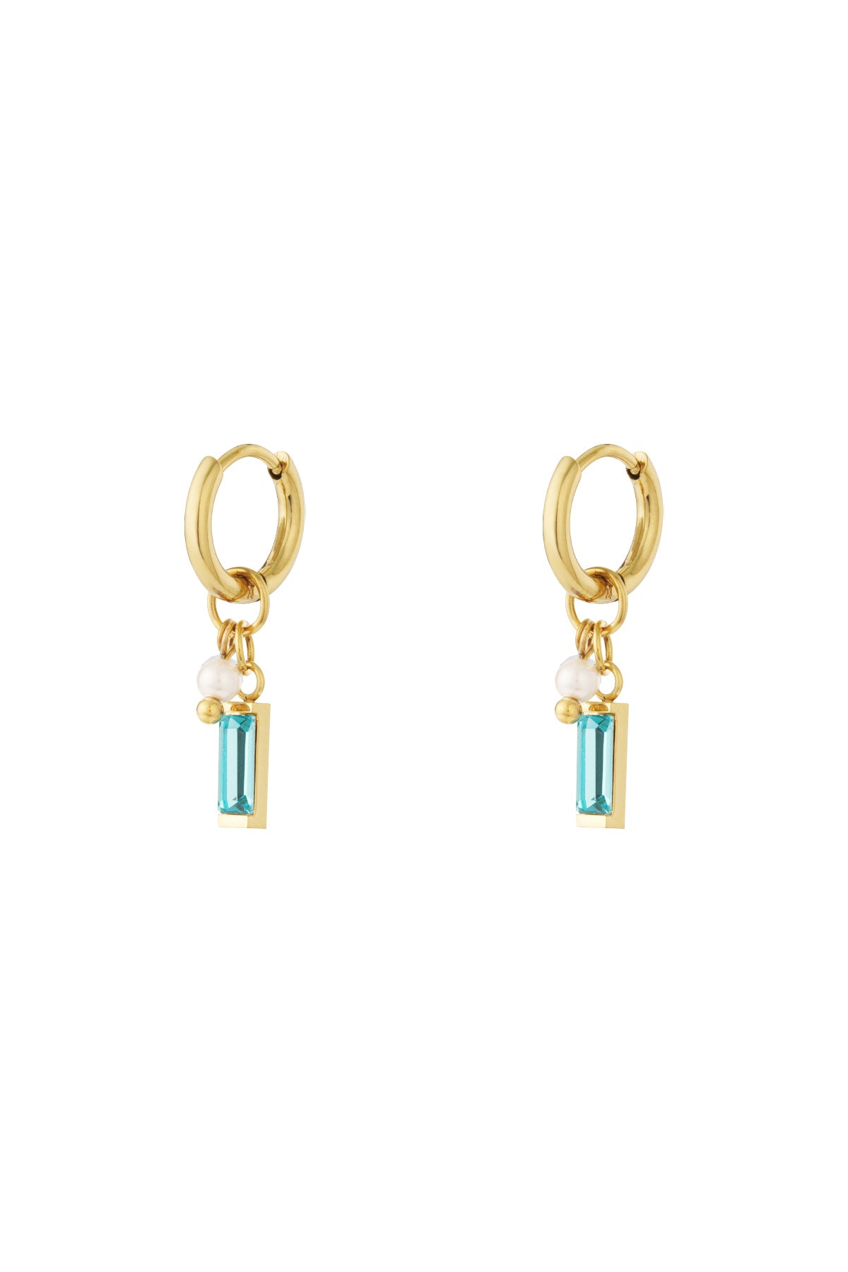 Damen Ohrringe Organisch | Edelstahl | Babyblau & Rosa