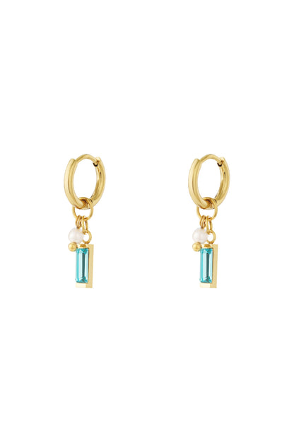 Damen Ohrringe Organisch | Edelstahl | Babyblau & Rosa