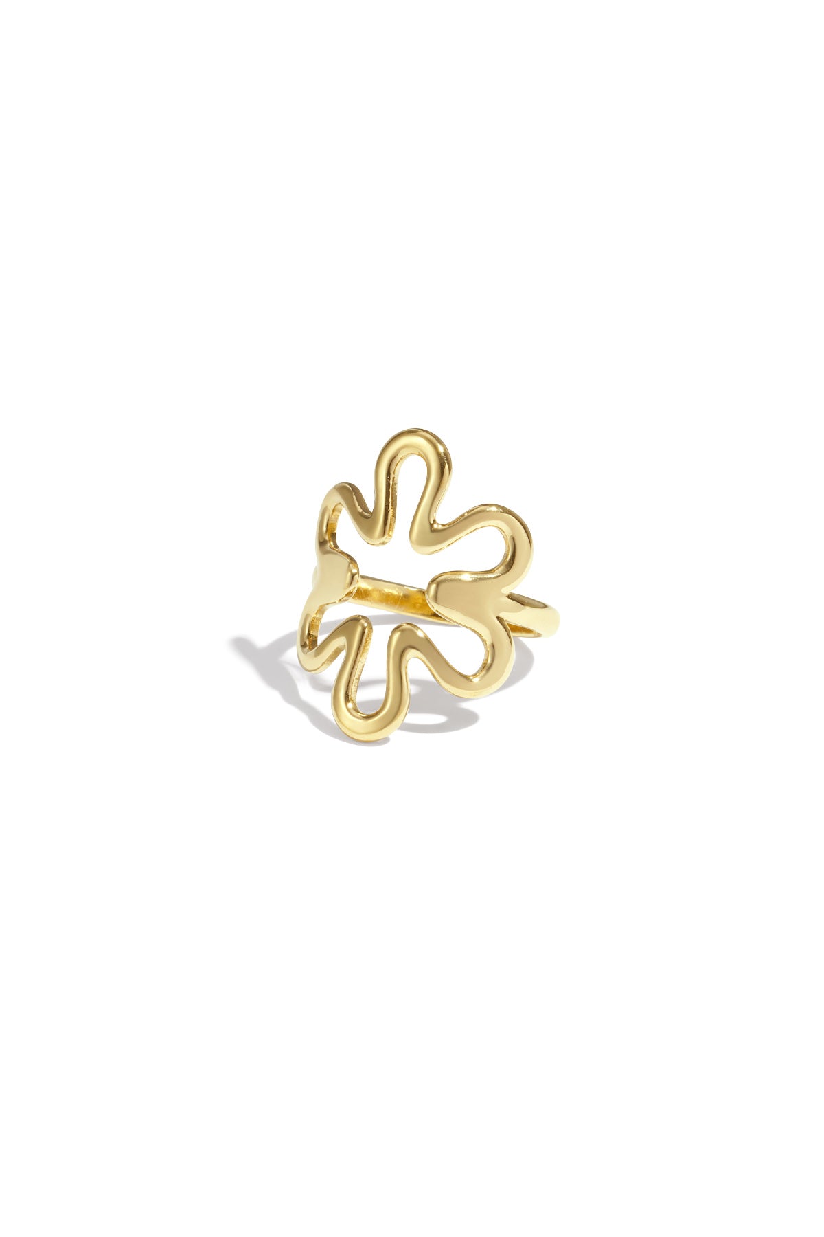 damen ring blütenmuster | edelstahl | gold-/silberfarbe