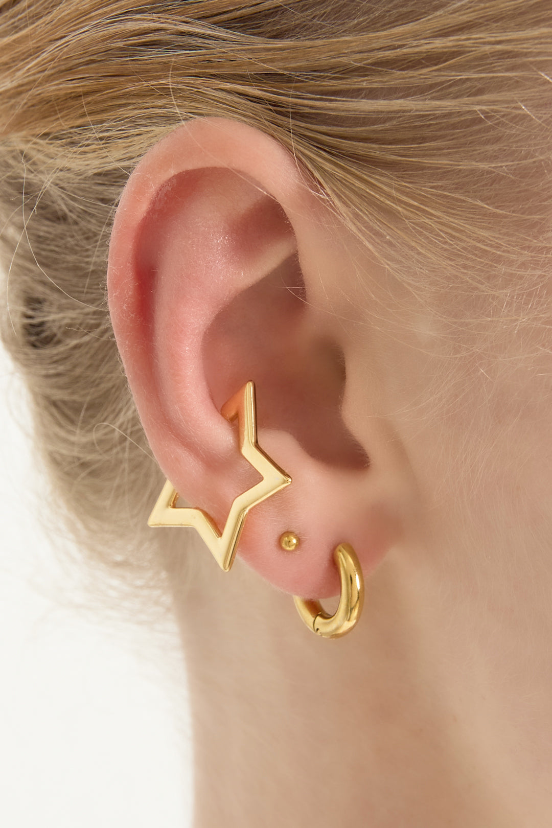 damen ohrmanschette stern | kupfer | gold & silber
