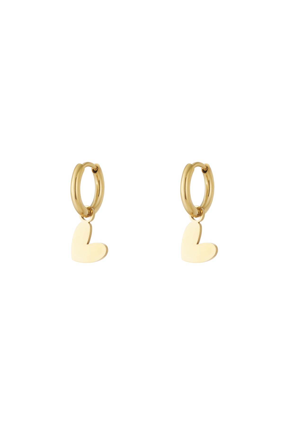 Damen Herzohrringe Klar | Edelstahl | Gold & Silber
