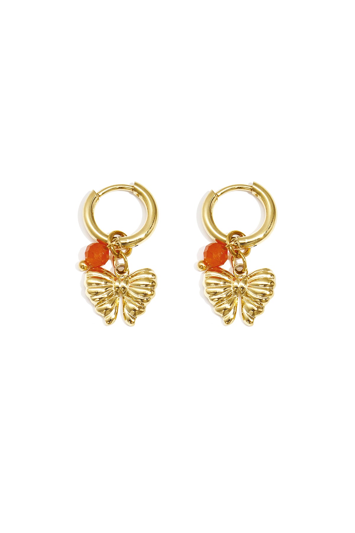 damen ohrringe schleife perle 14k | vergoldet | lavendel, rosenrot & orange