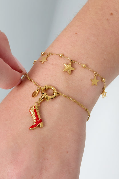 Damen Armband Kette Fein | Edelstahl | Goldfarbe