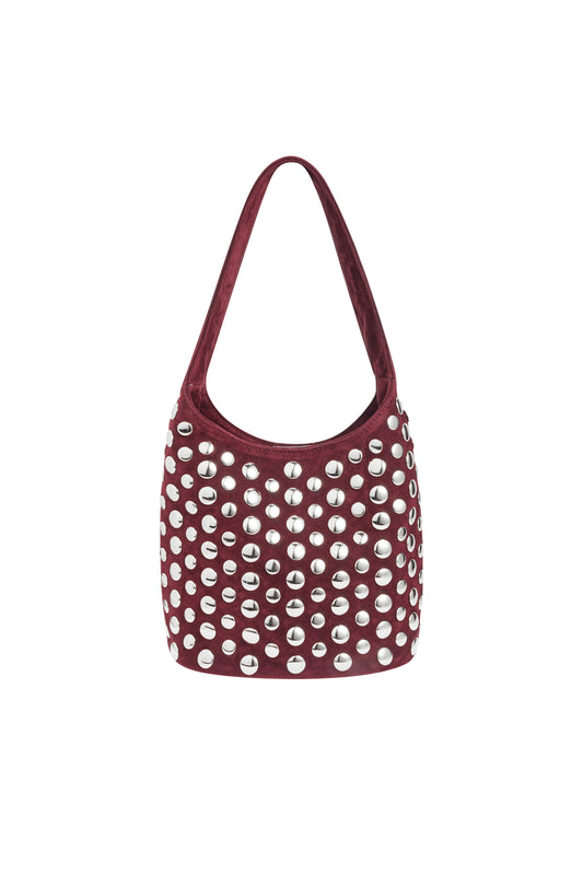 Yehwang Schultertasche Nieten Punk | Edgy Damen Bag