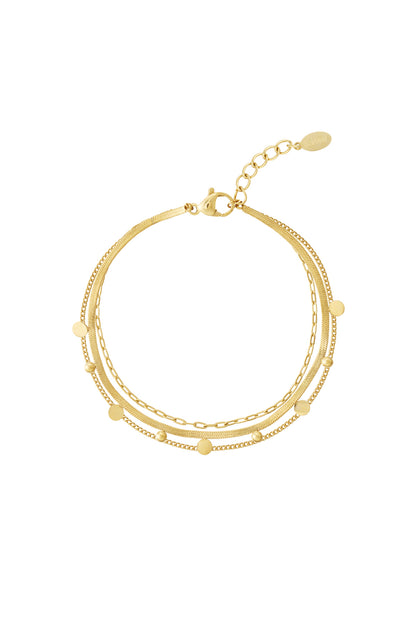 Damen Armband Kettenmuster | Edelstahl | Gold- und Silberfarbe