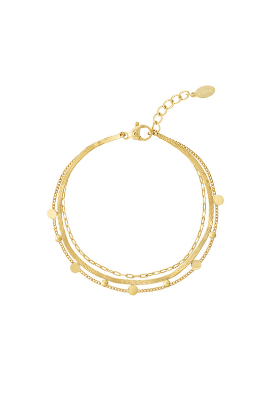 Damen Armband Kettenmuster | Edelstahl | Gold- und Silberfarbe