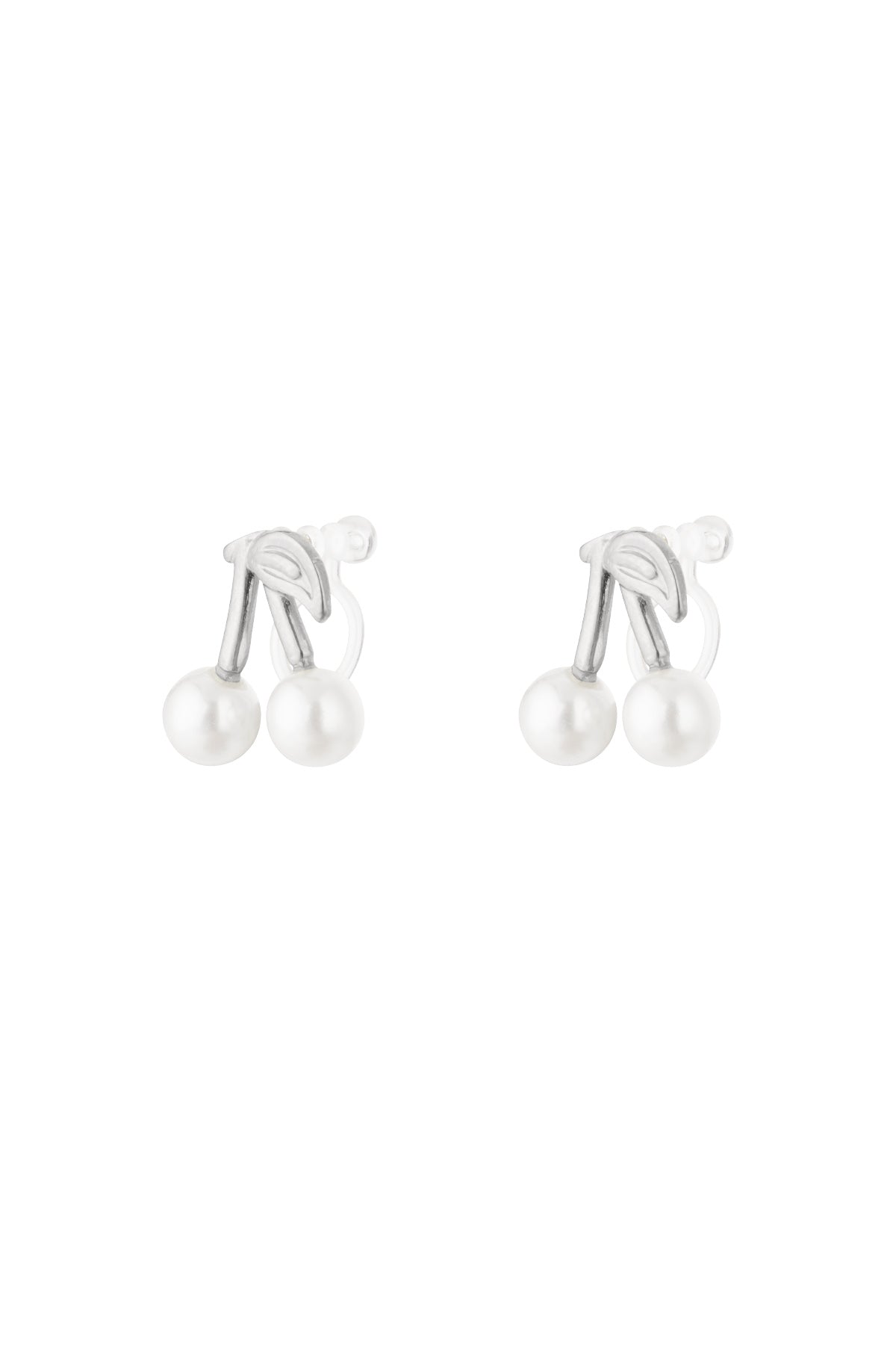 Damen Ohrclips Kirsche 14K | Edelstahl vergoldet | Goldfarbe