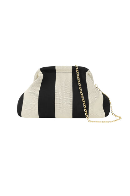 Strandclutch Baumwolle Streifen | Sommer-Clutch Damen
