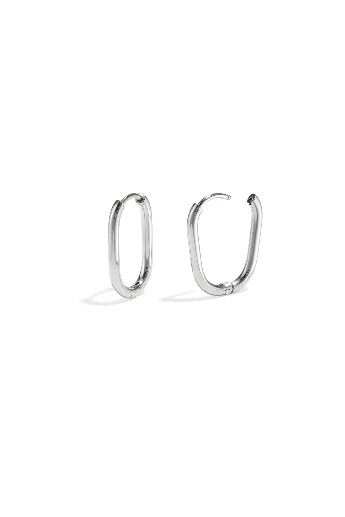 damen creolen oval | edelstahl | gold & silber