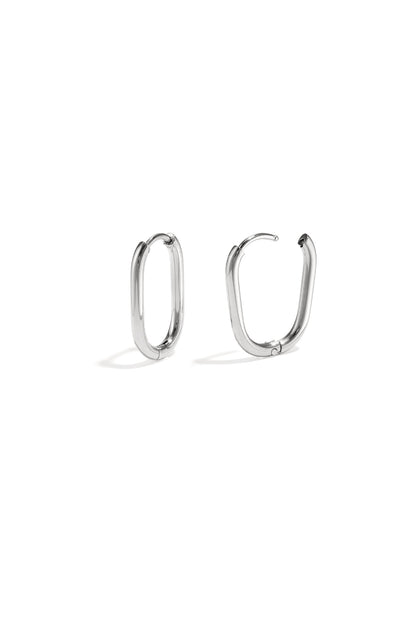 Damen Creolen Oval | Edelstahl | Gold & Silber