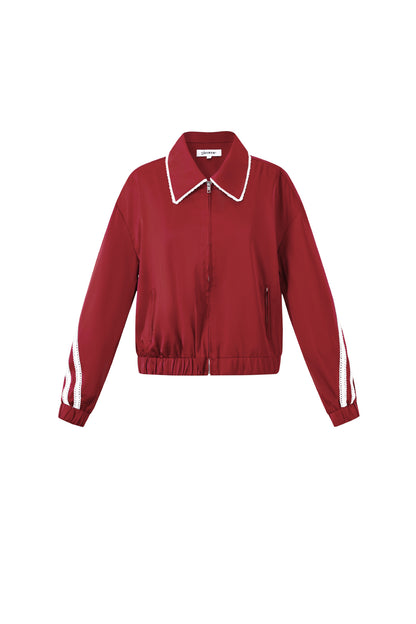 Damen Jacken Set Sportlich | Farbkontrast | Marineblau & Rot