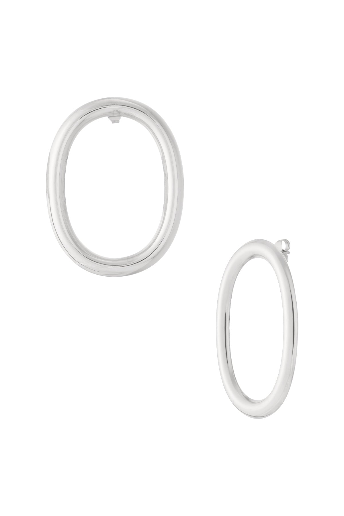 Damen Creolen Oval Organisch | Edelstahl | Gold & Silber