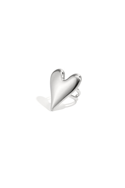 Statement-Ring mit großem Herz