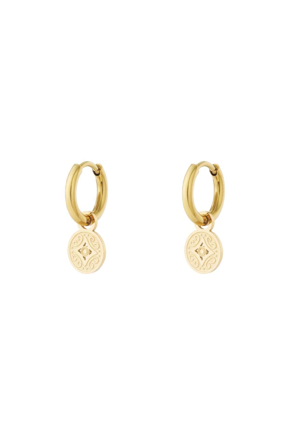 damen muenzohrringe organisch | edelstahl | gold & silber