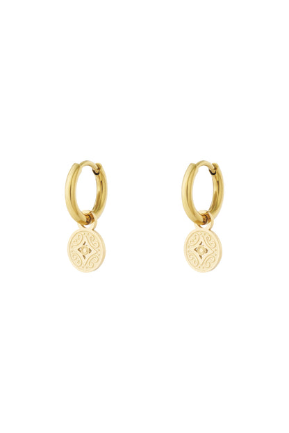 Damen Muenzohrringe Organisch | Edelstahl | Gold & Silber