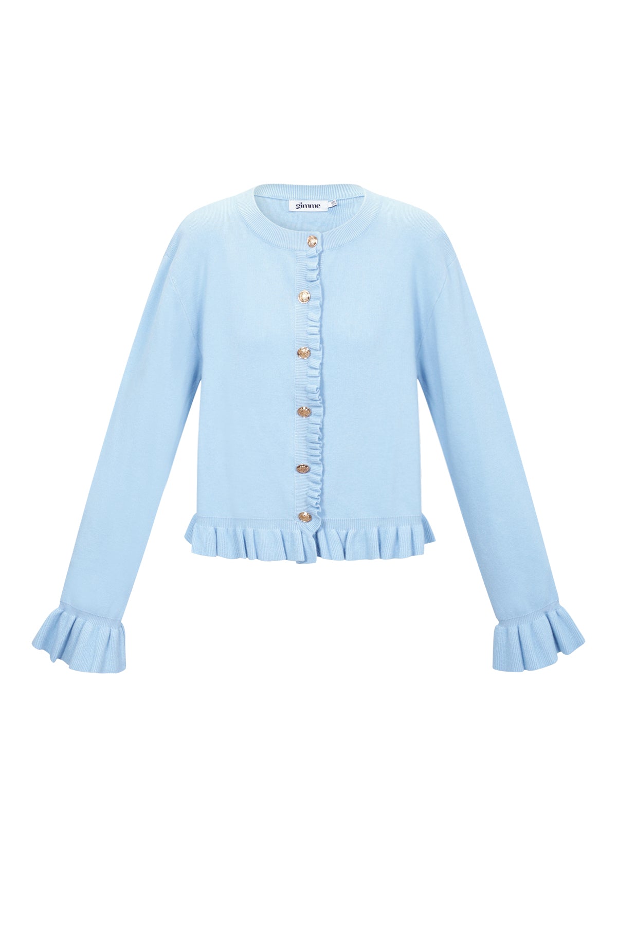 Damen Cardigan Rüschen Viskose | Viskose | Mehrfarbig