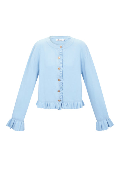 Damen Cardigan Rüschen Viskose | Viskose | Mehrfarbig