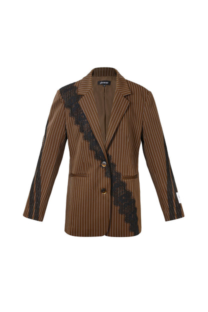 Damen Anzug Set Spitzenpaneel | Polyester | Mehrfarbig
