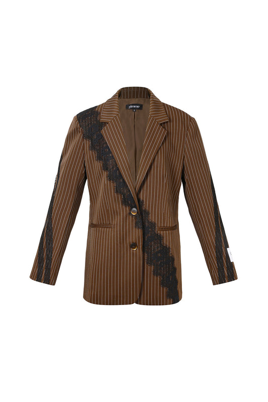 Damen Anzug Set Spitzenpaneel | Polyester | Mehrfarbig