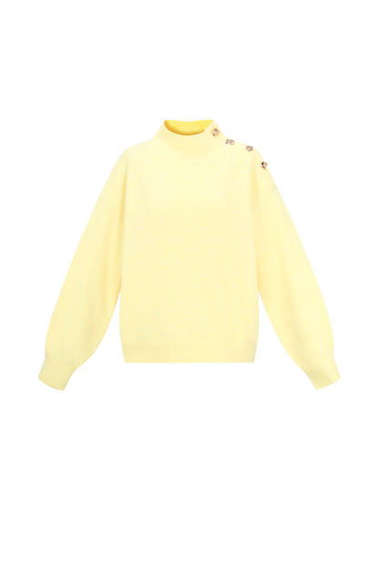Damen Rollkragenpullover Gestrickt | Polyester | Mehrfarbig
