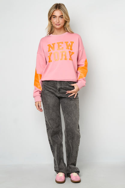 Damen Pullover New York Stern | Baumwolle | Mehrfarbig