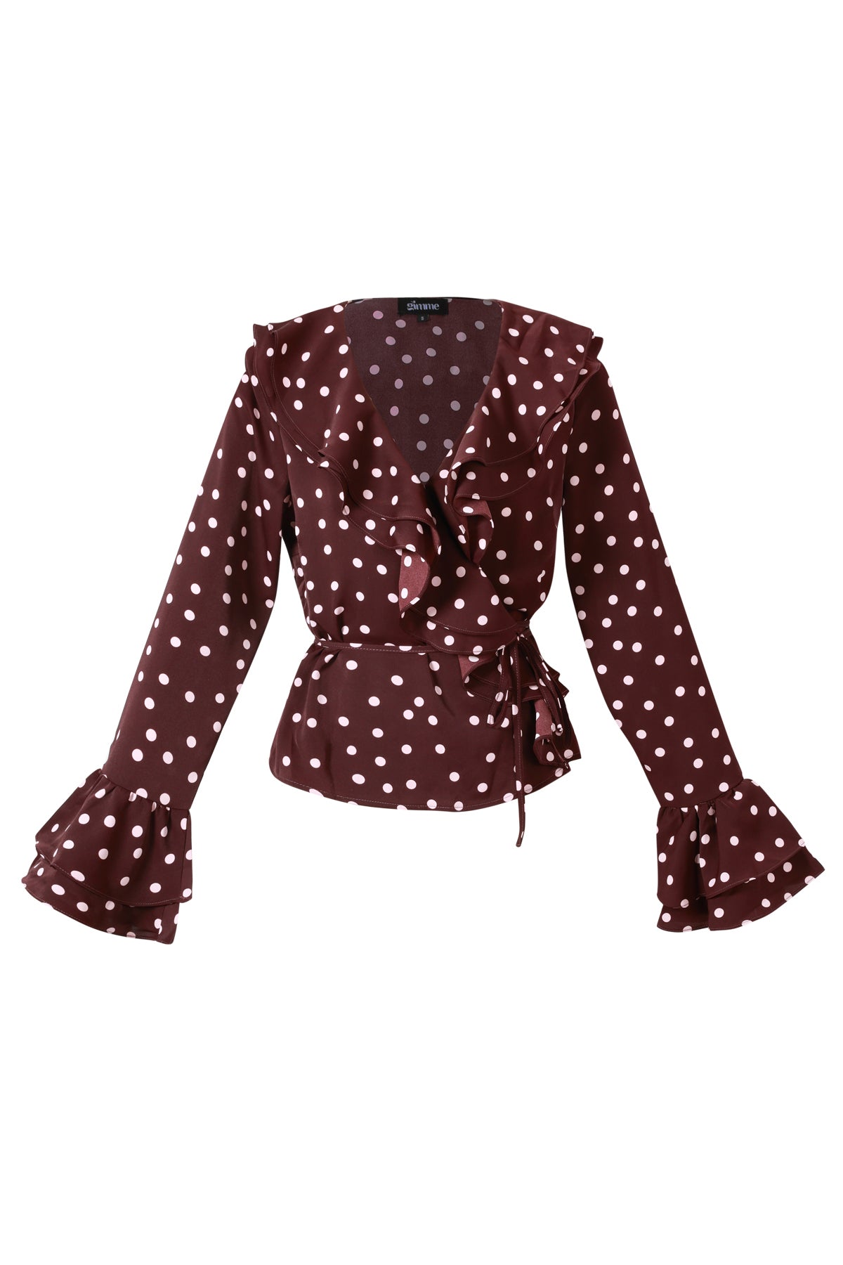 gewebte polyesterfaser damen-bluse elegante punkte