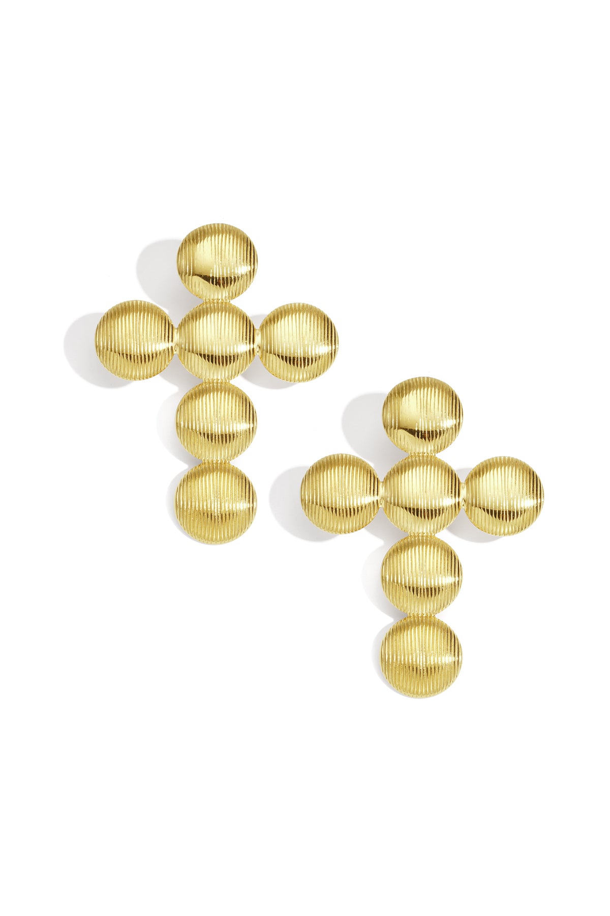 damen ohrstecker kreuz | edelstahl | goldfarbe